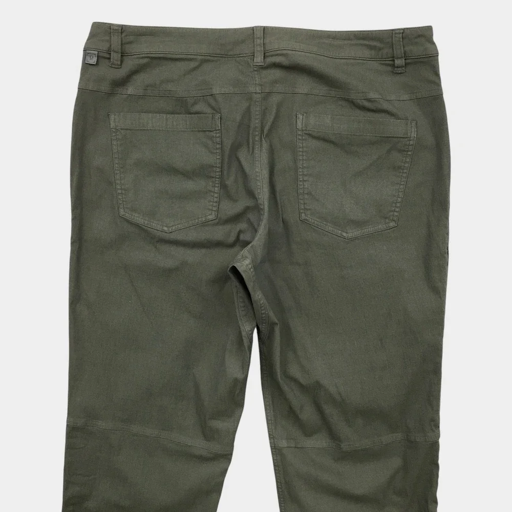 Lululemon ABC Pant Slim Fit Olive Green Mens 34 Tech Cotton Blend Chino Trousers